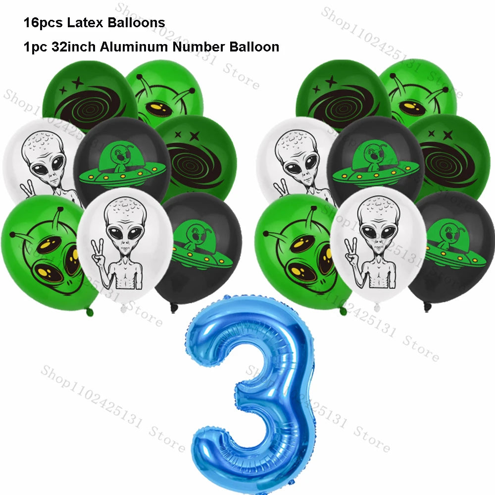 Kit Decoração de Festa Tema Alien