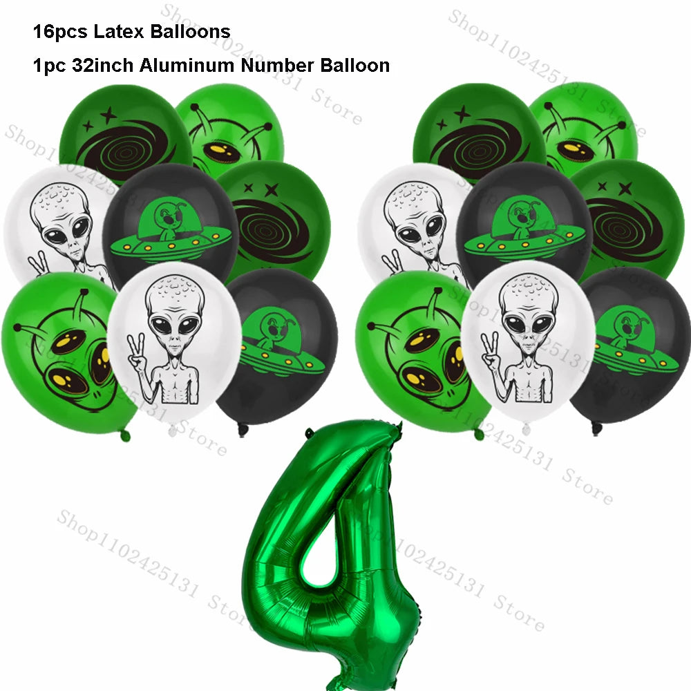 Kit Decoração de Festa Tema Alien