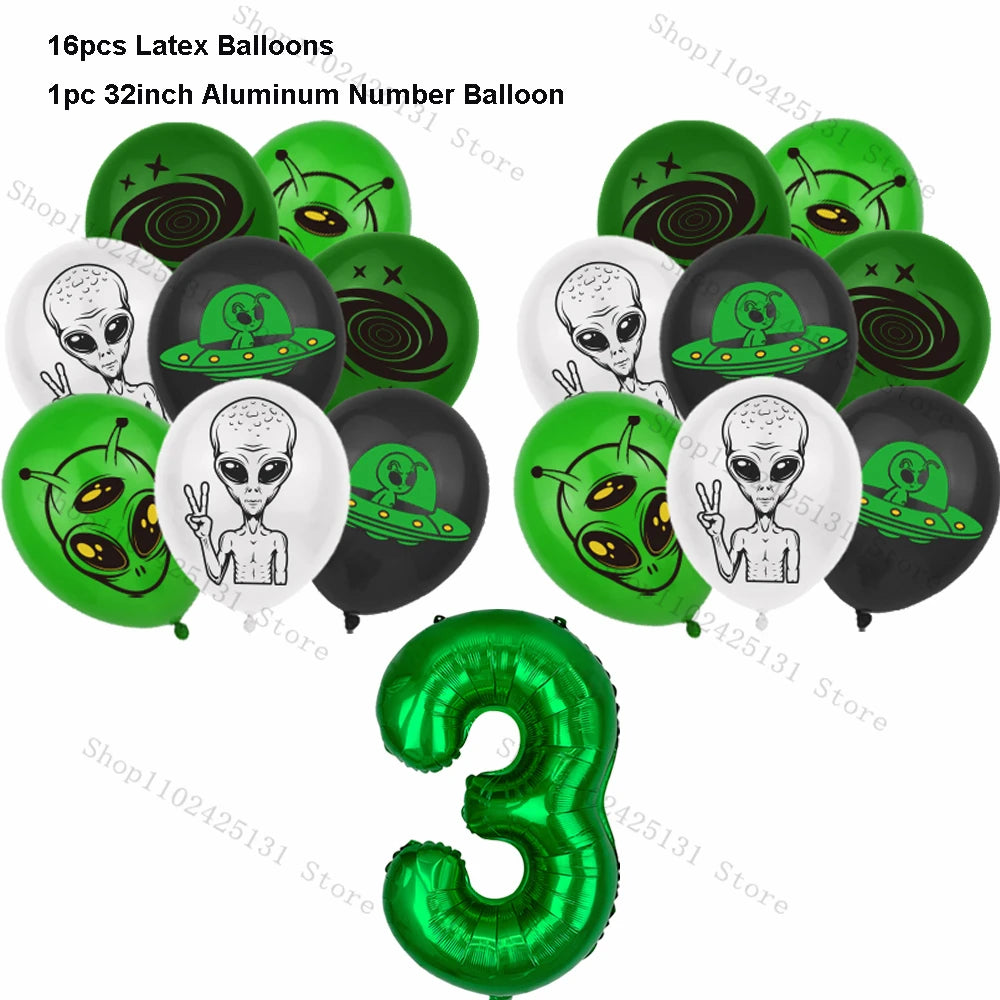 Kit Decoração de Festa Tema Alien