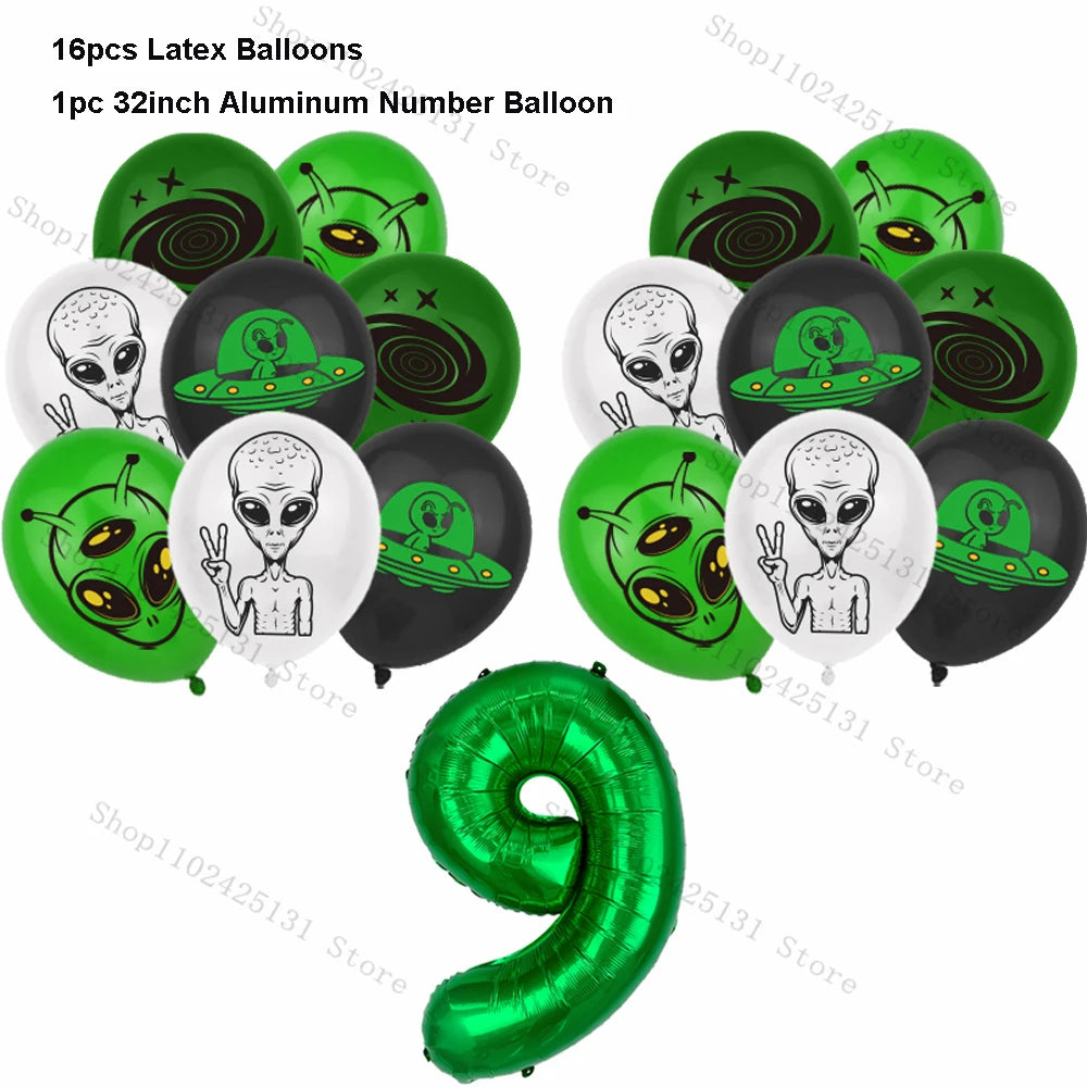 Kit Decoração de Festa Tema Alien