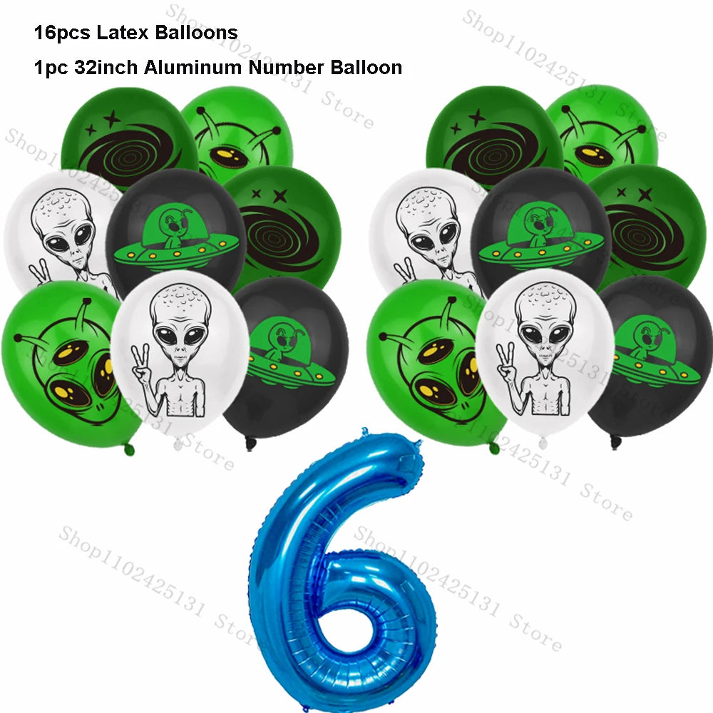 Kit Decoração de Festa Tema Alien