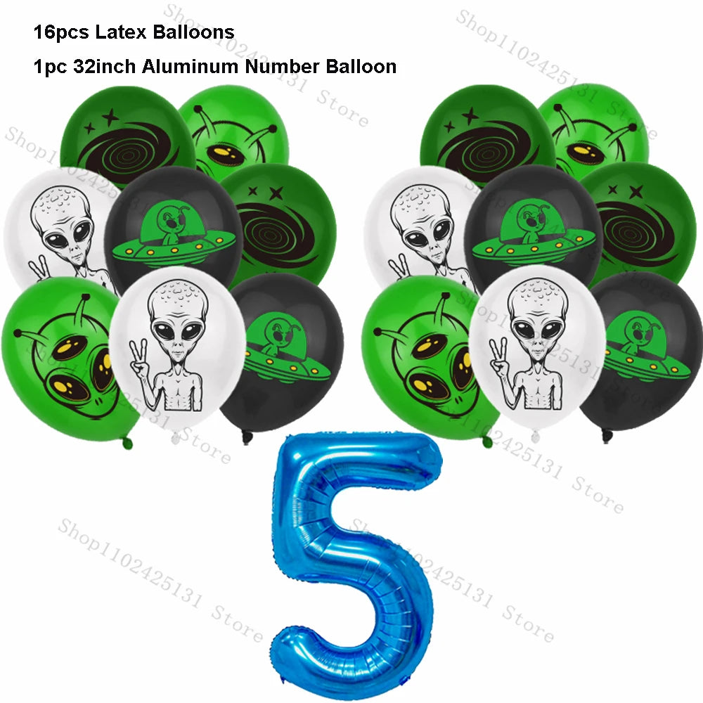 Kit Decoração de Festa Tema Alien