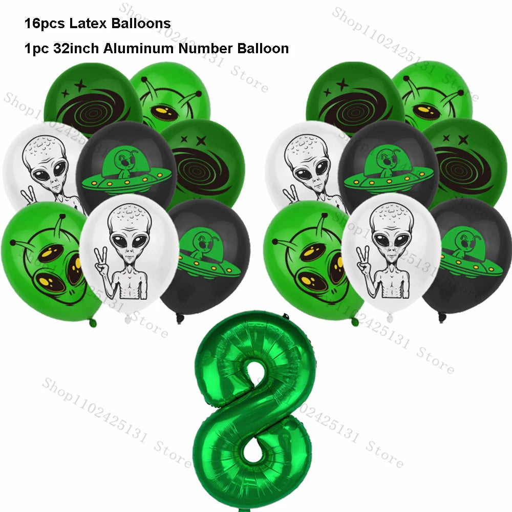 Kit Decoração de Festa Tema Alien