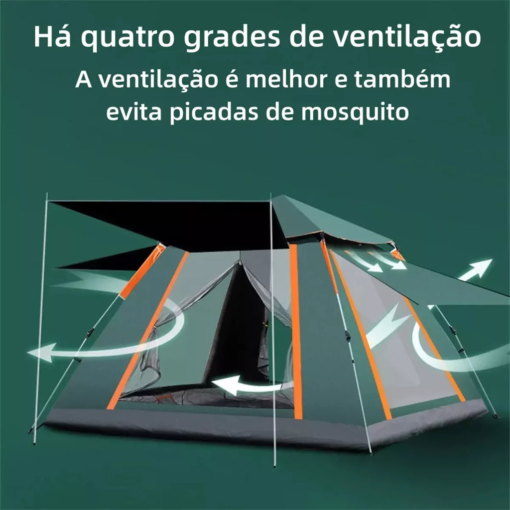 Barraca Camping Automática Upf50+ 5-8 Pessoas Grande Varanda para familiar portátil