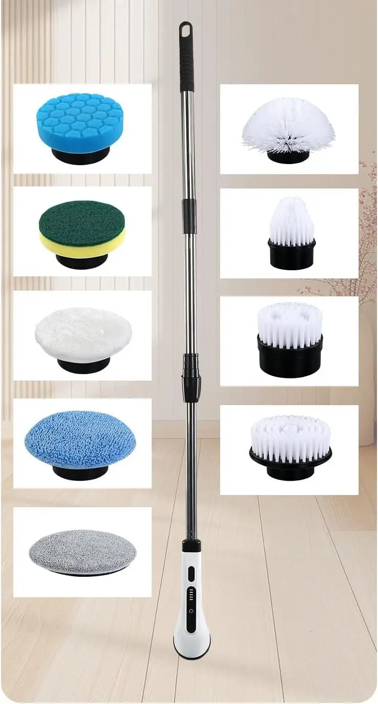 Esfregão Elétrico 9 Em 1 Sem fio Escova De Limpeza Pesada multifuncional