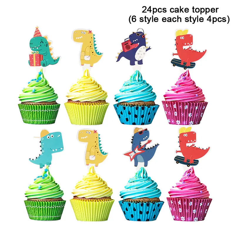 Kit Talheres e Pratos Descartáveis Dinossauro – Festa Completa