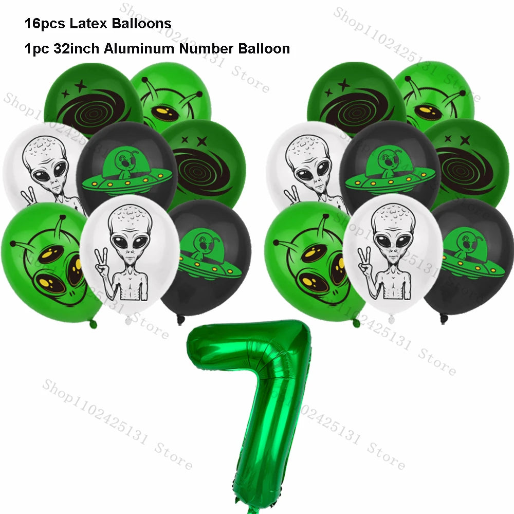 Kit Decoração de Festa Tema Alien