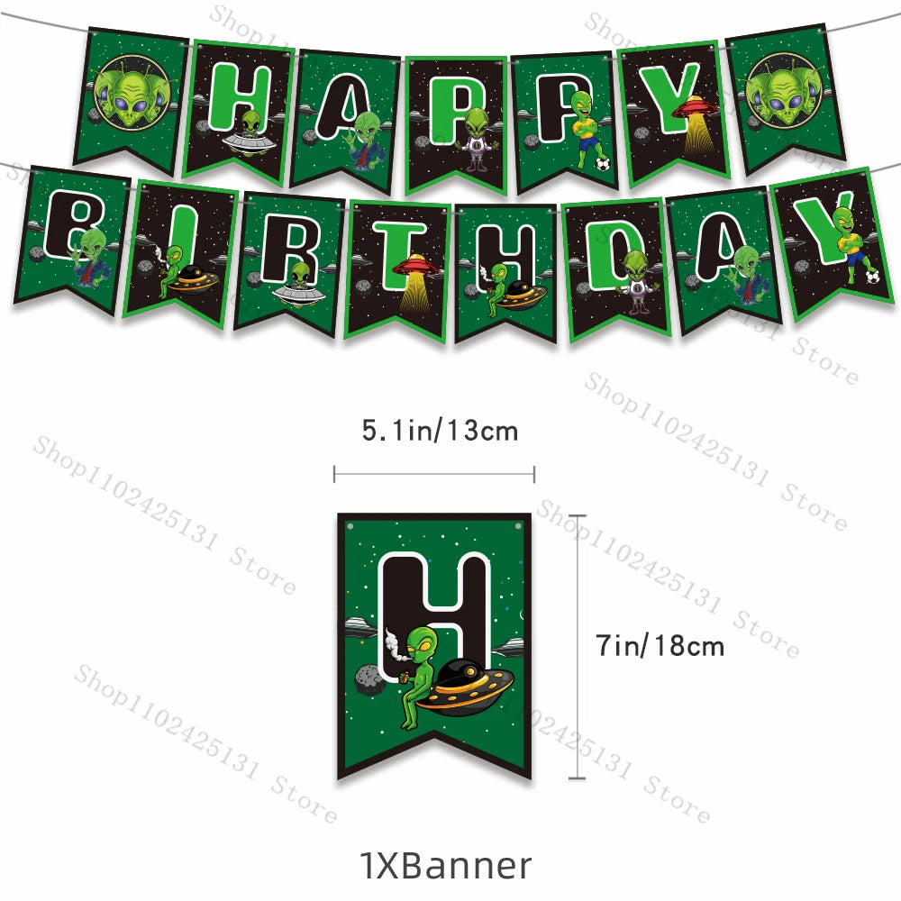 Kit Decoração de Festa Tema Alien