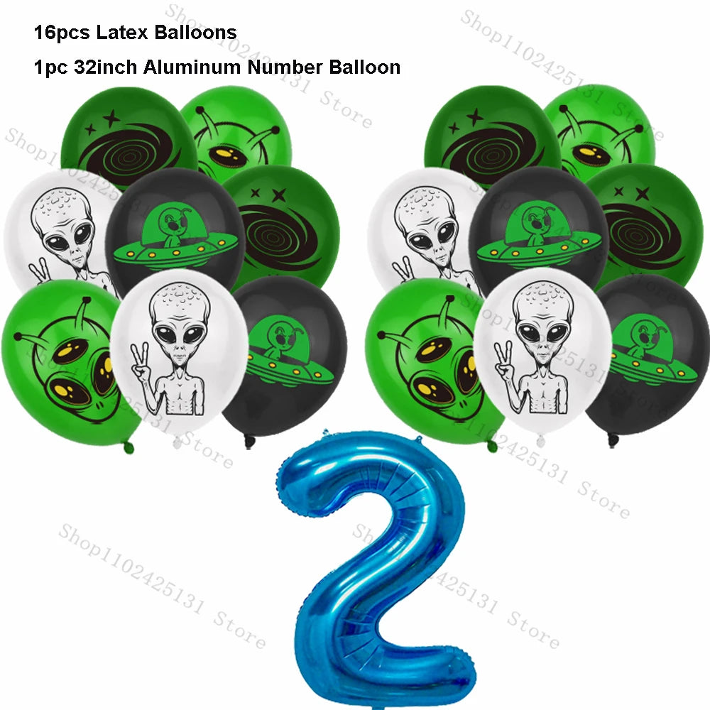Kit Decoração de Festa Tema Alien