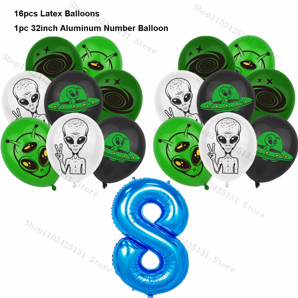Kit Decoração de Festa Tema Alien