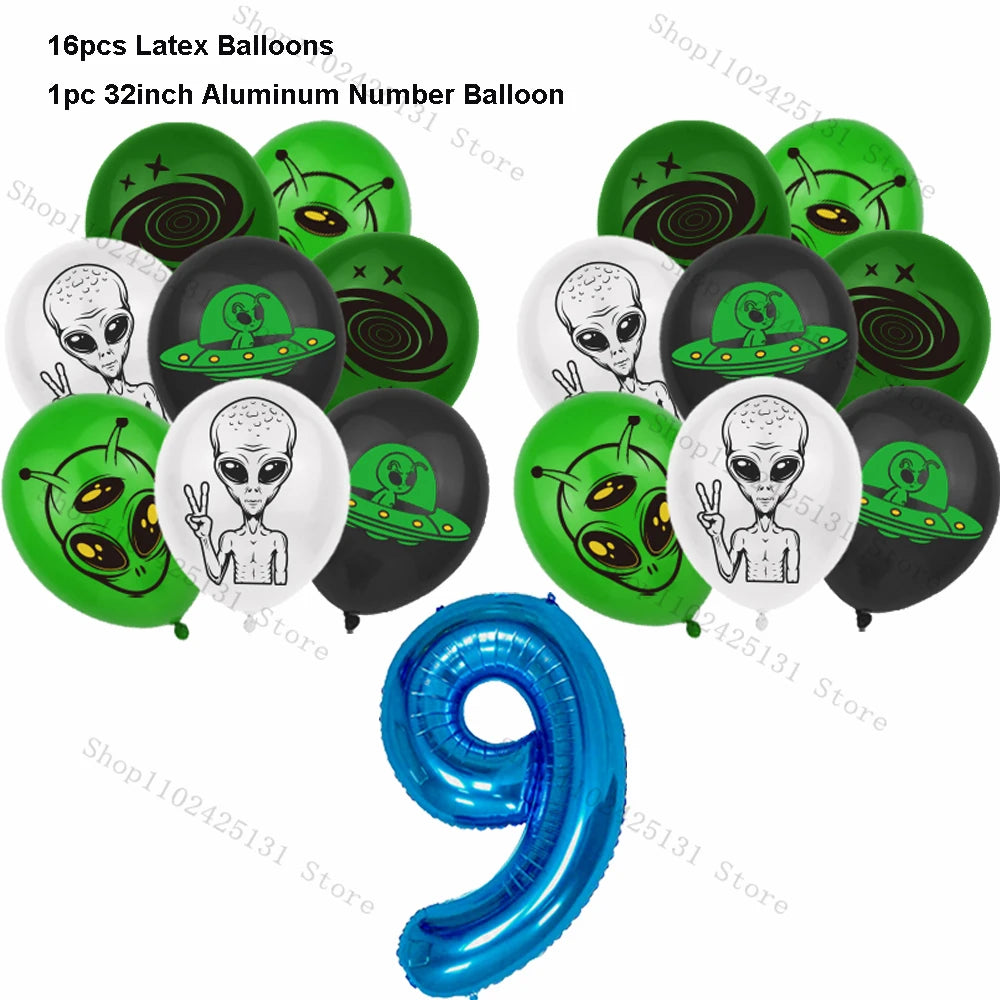 Kit Decoração de Festa Tema Alien