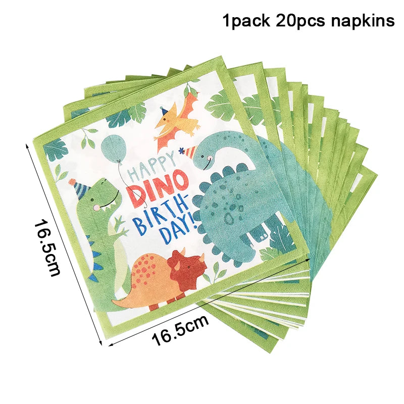 Kit Talheres e Pratos Descartáveis Dinossauro – Festa Completa