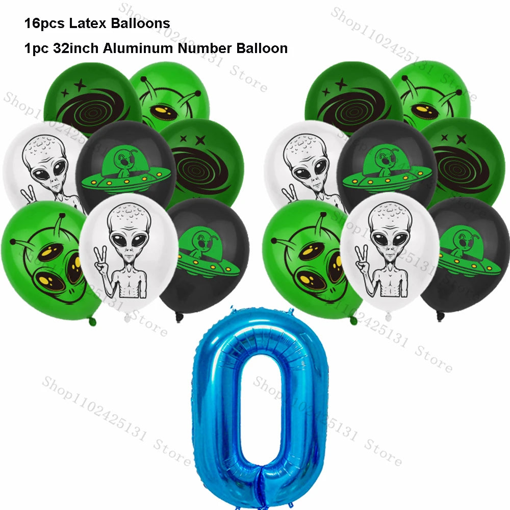 Kit Decoração de Festa Tema Alien