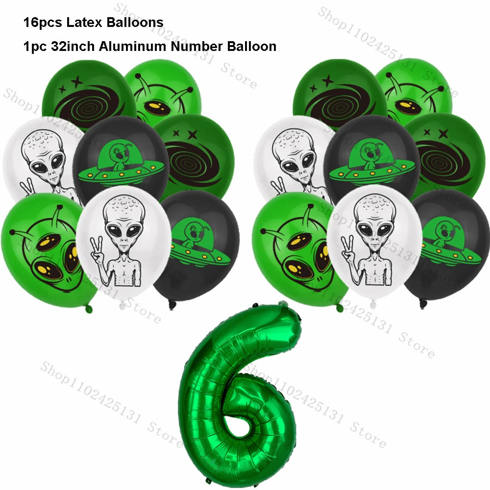 Kit Decoração de Festa Tema Alien