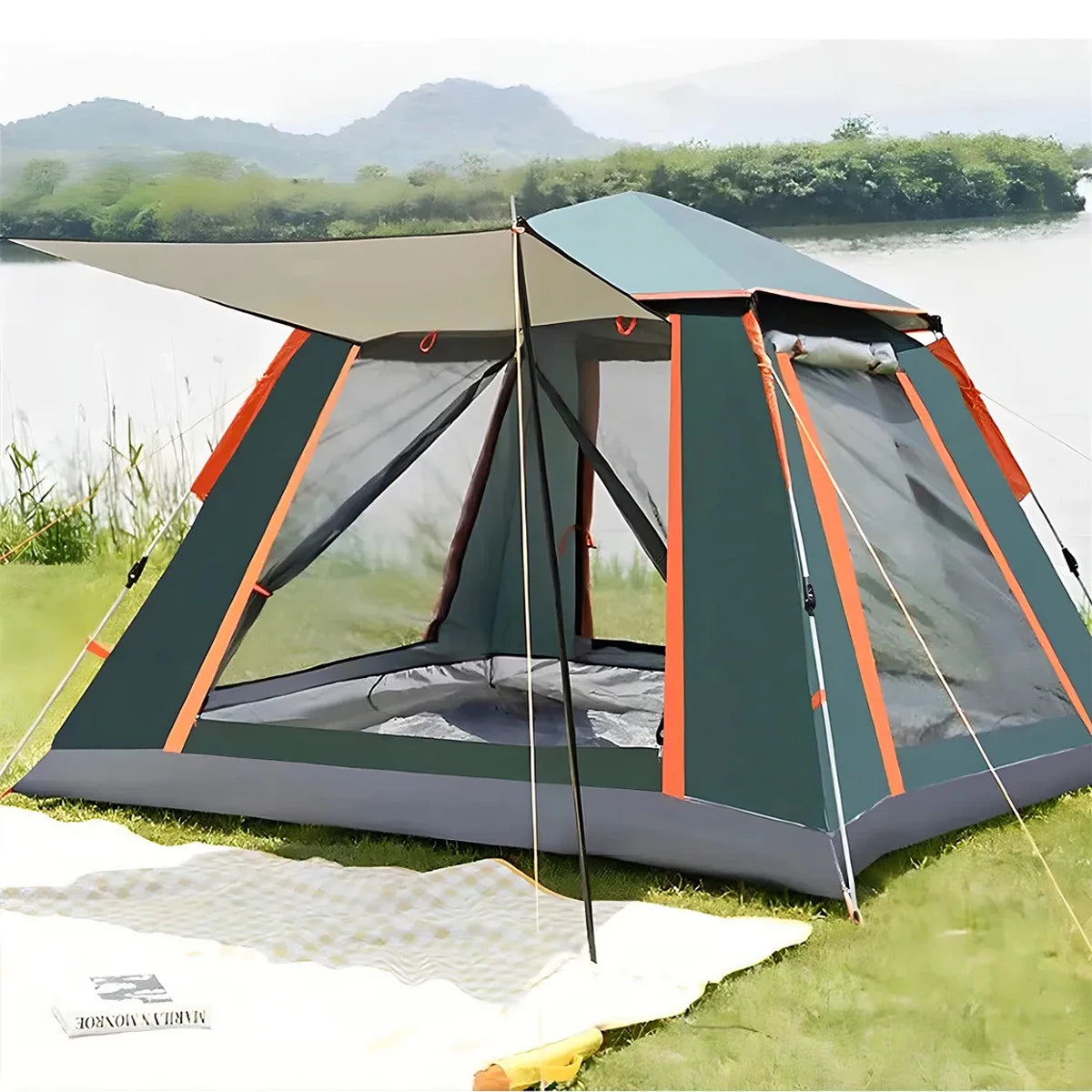 Barraca Camping Automática Upf50+ 5-8 Pessoas Grande Varanda para familiar portátil