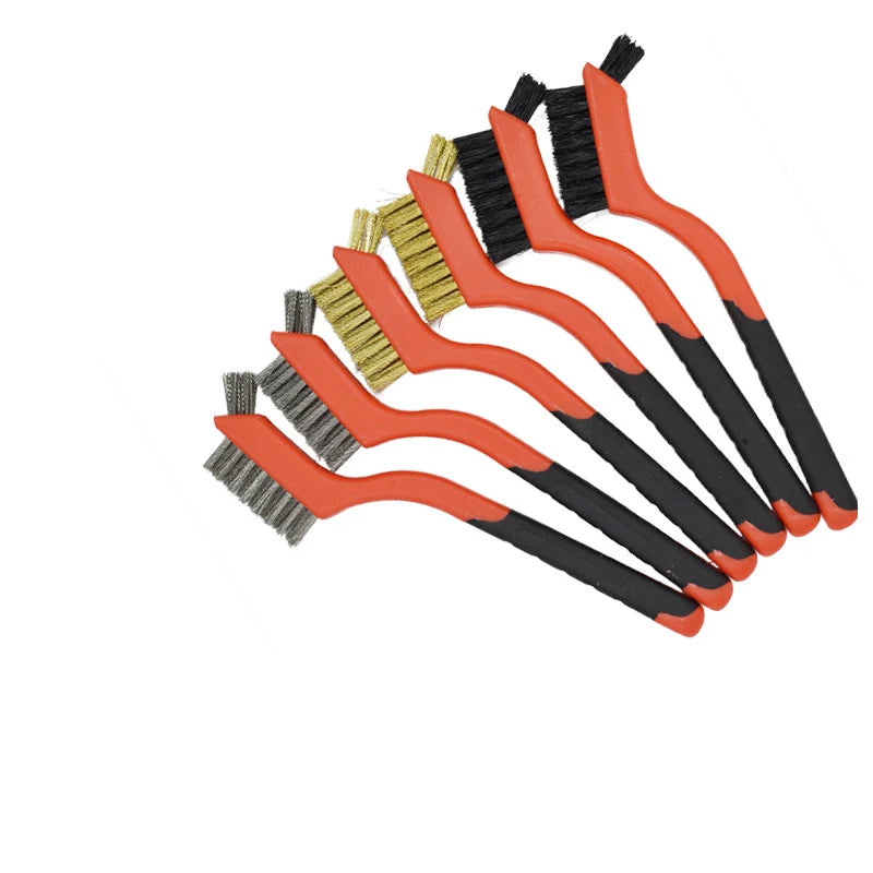 Escova de aço inoxidável , removedor de ferrugem, fio de metal, conjunto de 3 peças