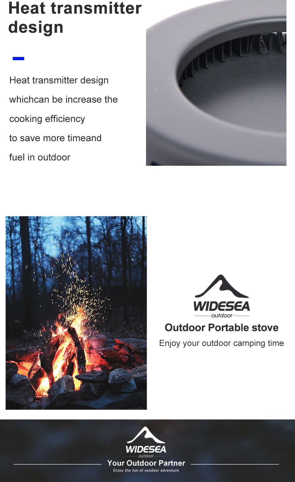 Widesea acampamento 1.3l 2.3l panelas conjunto de cozinha ao ar livre fogão de calor viagem talheres pote chaleira turista utensílio de cozinha equipamentos