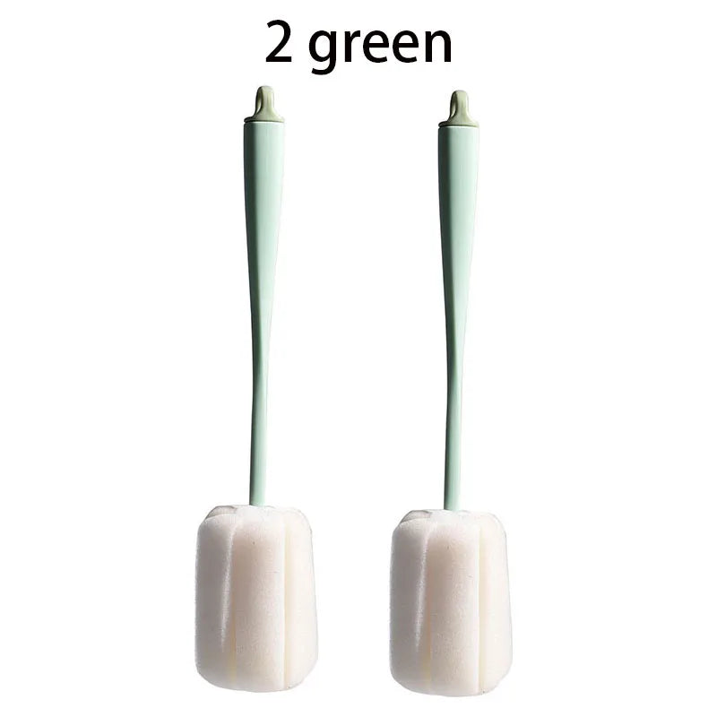 Esponja de cabo longo para limpeza de copos de vidro e garrafas, 2 peças