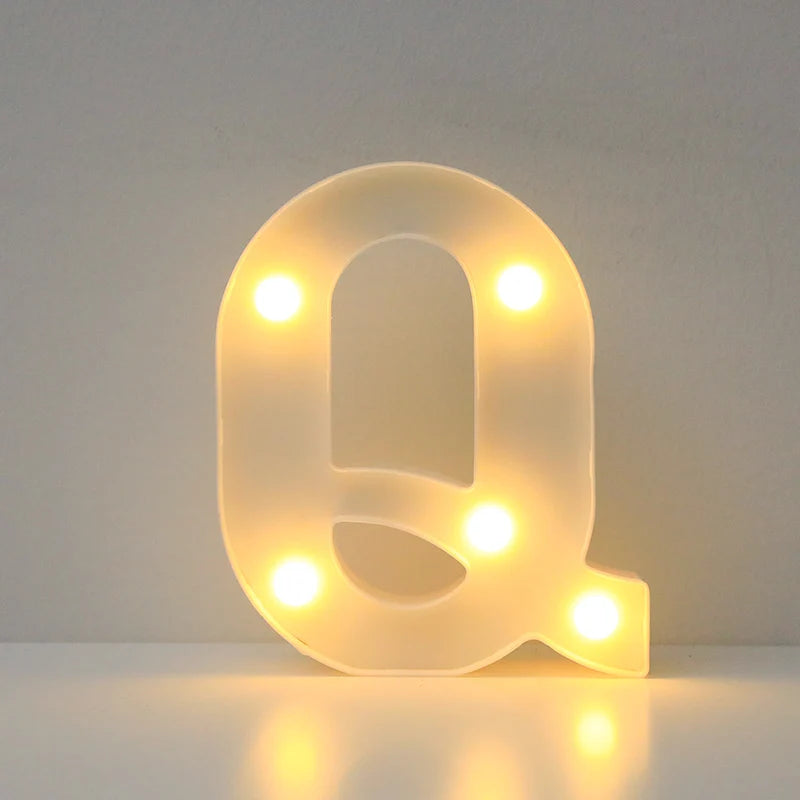 Letras e Números de LED (16cm) – Luminária Decorativa