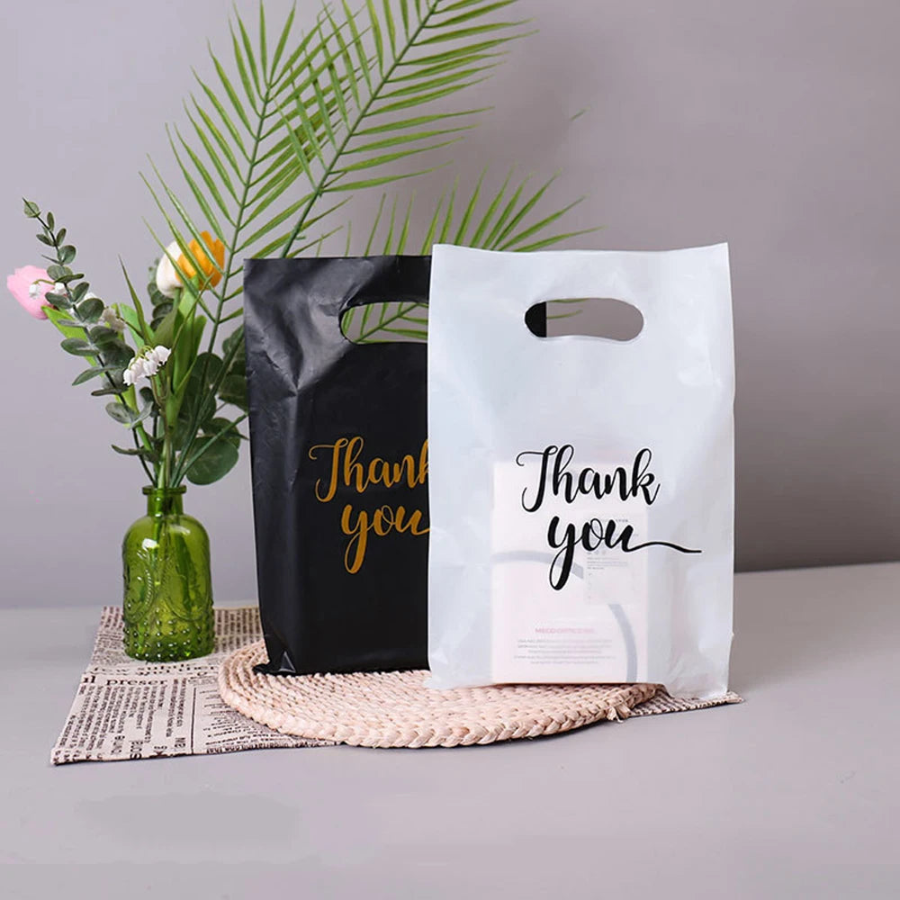 Kit Sacos de Embalagem (10, 50 ou 100 pçs) – Estampa "Thank You"