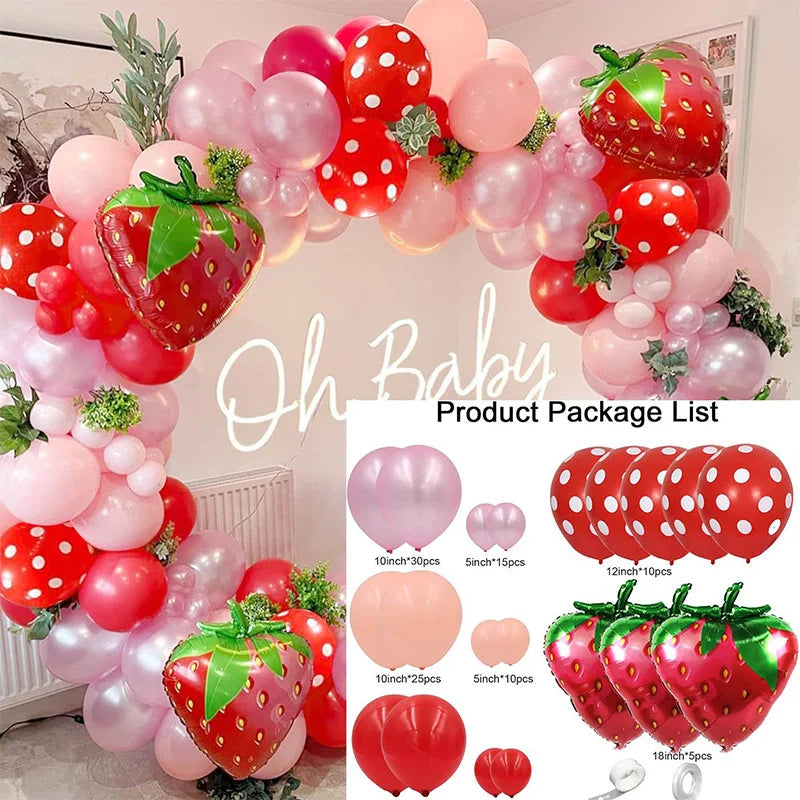 Kit Balões Temática Morango