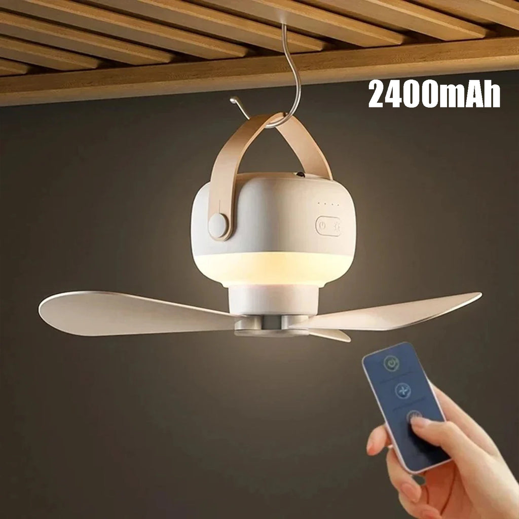 Ventilador compacto portátil de teto para acampamento