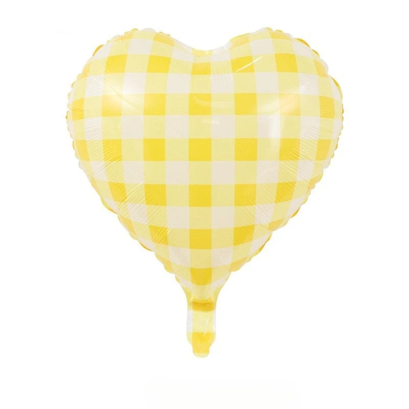Kit 5 Balões Coração Xadrez