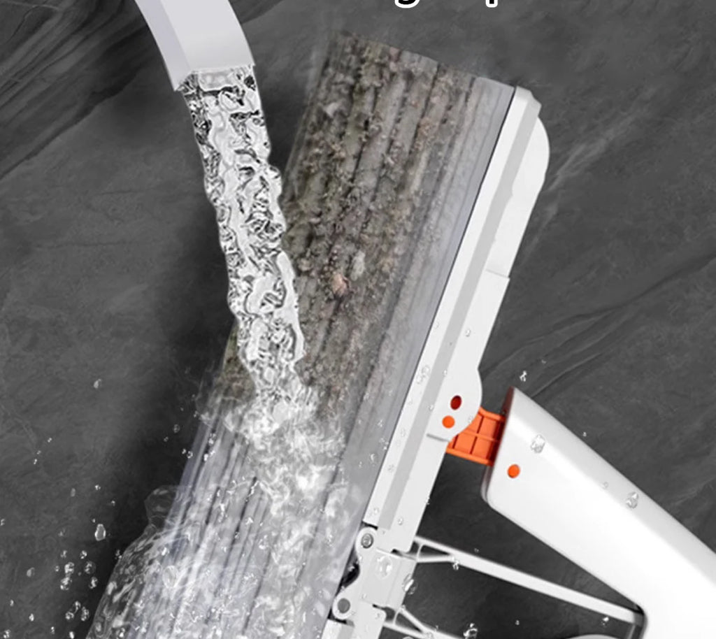 Esfregão mop de borracha com drenagem automática espremida mágico, auto-limpeza, esponja reutilizável