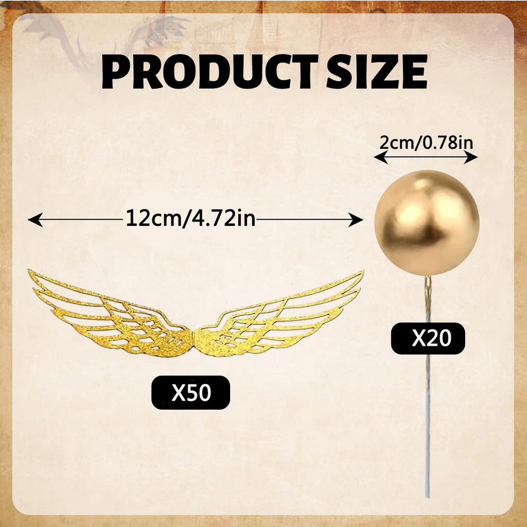 Kit 70 Toppers Pomo de Ouro