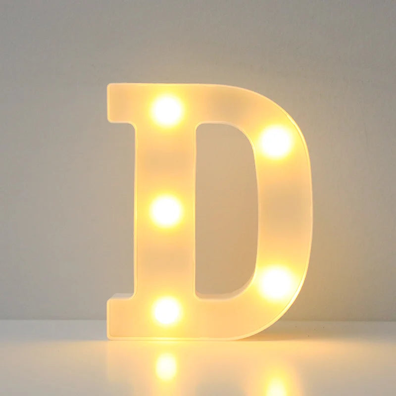 Letras e Números de LED (16cm) – Luminária Decorativa