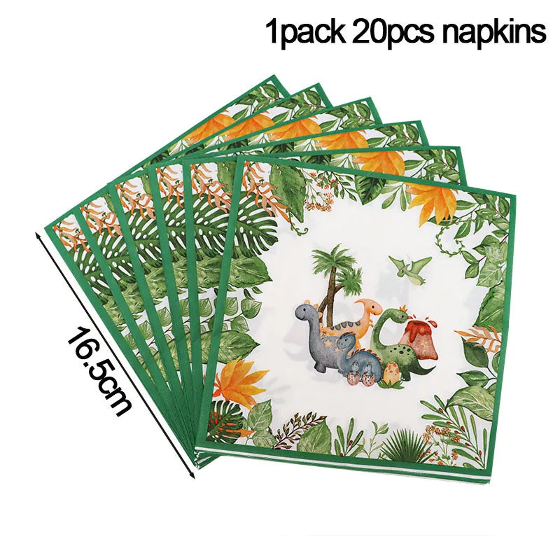 Kit Talheres e Pratos Descartáveis Dinossauro – Festa Completa