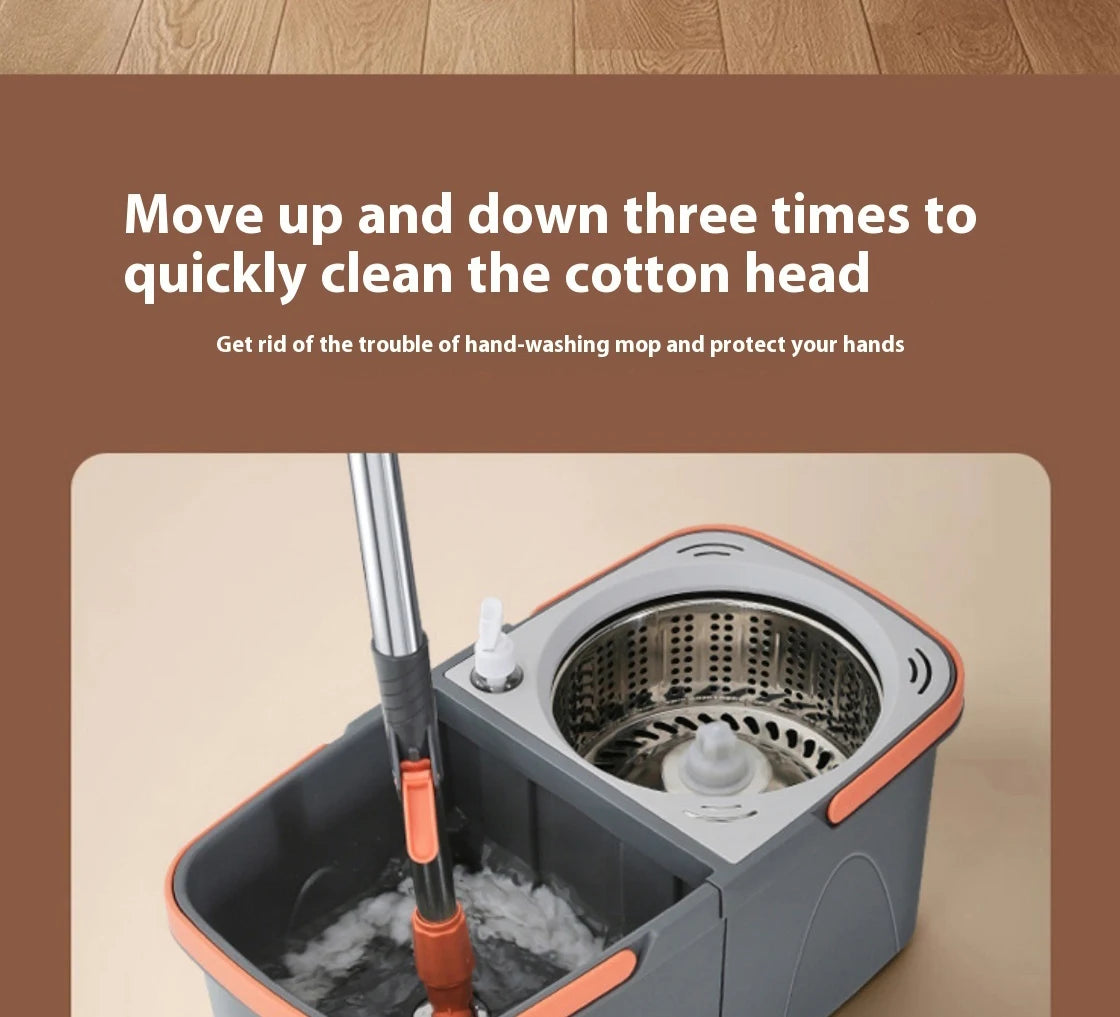 Conjunto de esfregão giratório balde separação de sujeira + garrafa de adição de produtos