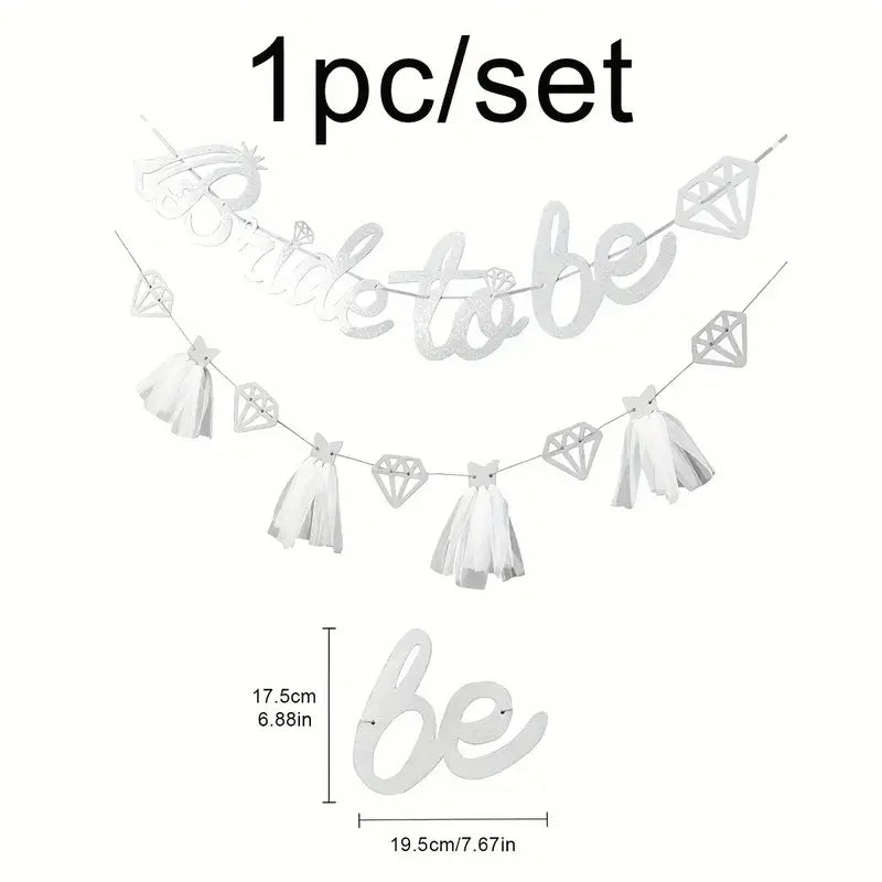 Varal Decorativo Glitter – Noiva e Diamantes