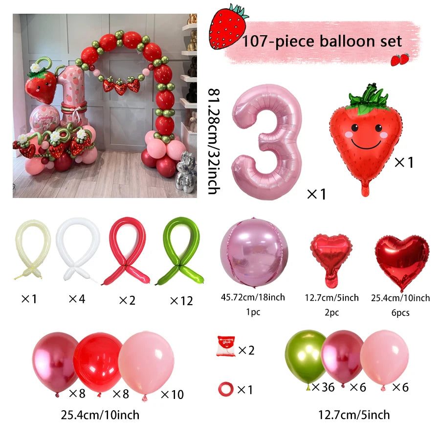 Kit balões morango