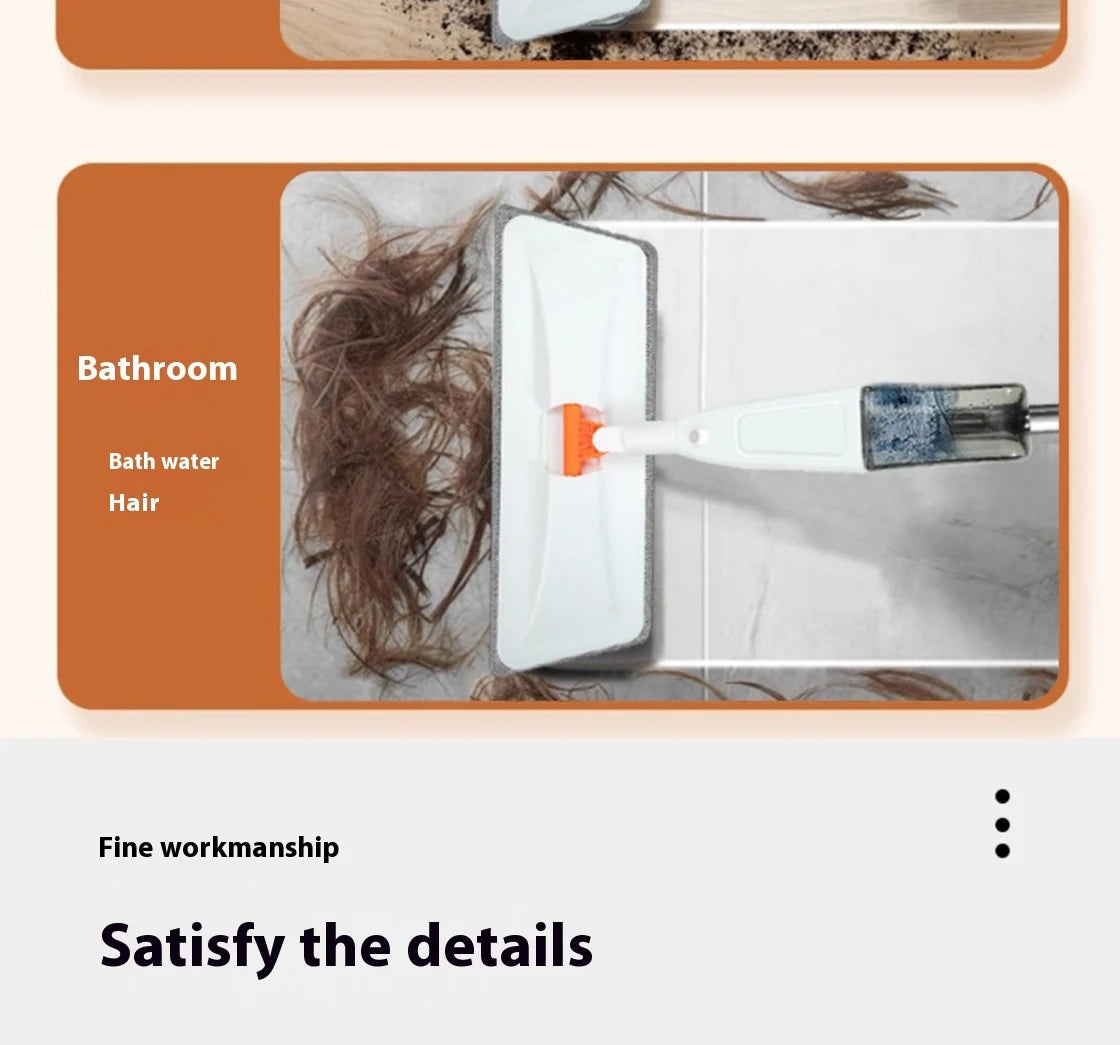 Mop spray com almofada de microfibra substituível