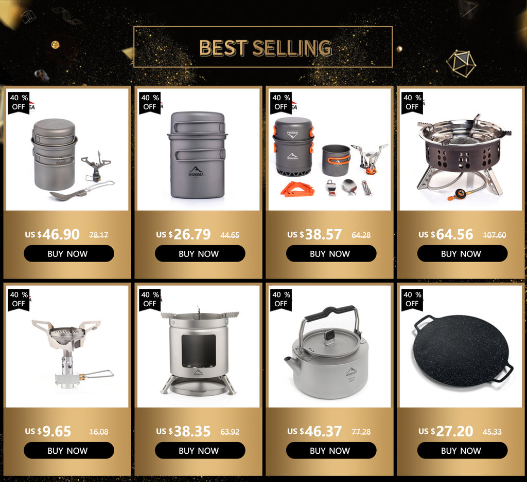 Widesea acampamento 1.3l 2.3l panelas conjunto de cozinha ao ar livre fogão de calor viagem talheres pote chaleira turista utensílio de cozinha equipamentos