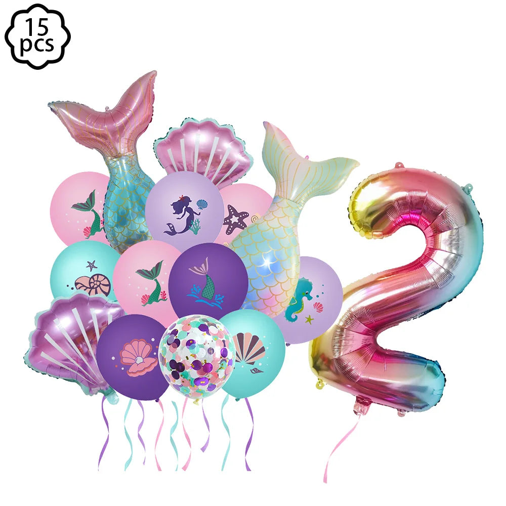 Conjunto Decorativo Para Festa Tema Sereia