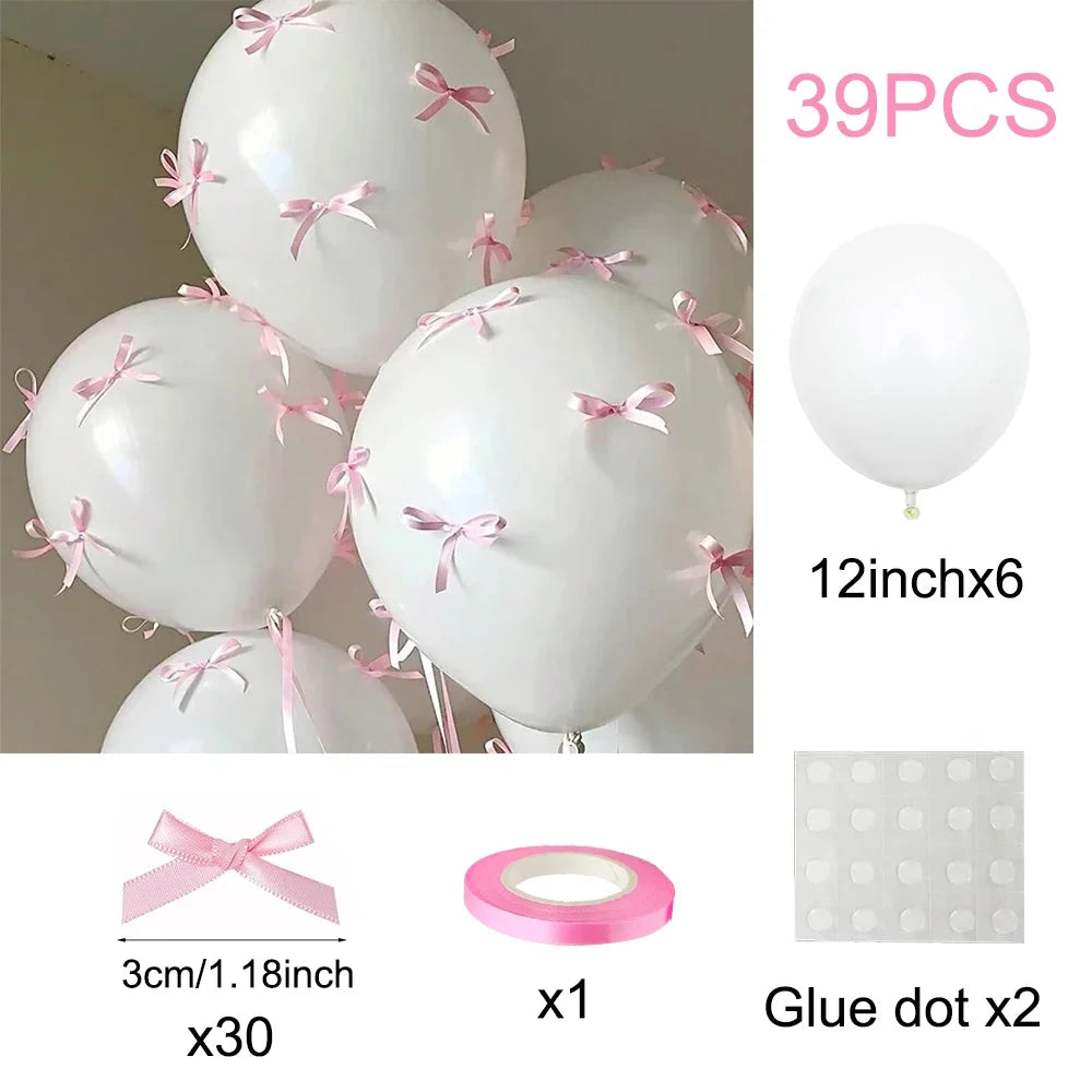 Kit Balões com Mini Laços – Estilo Coquete