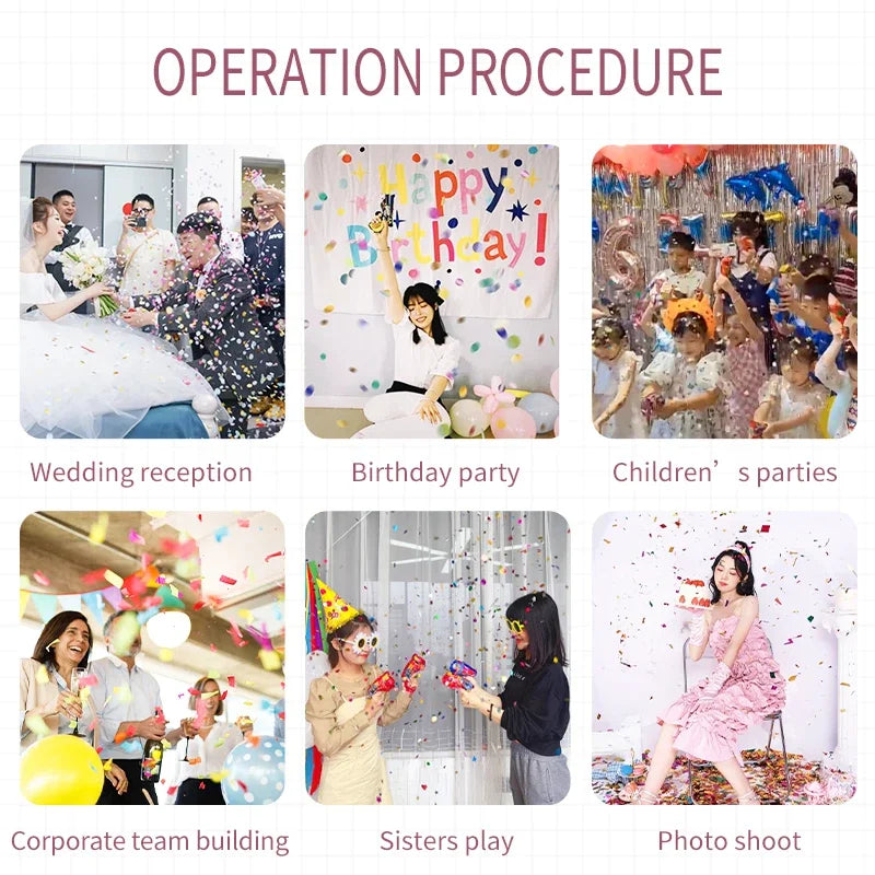 Kit 10 Lançadores de Confete Infláveis