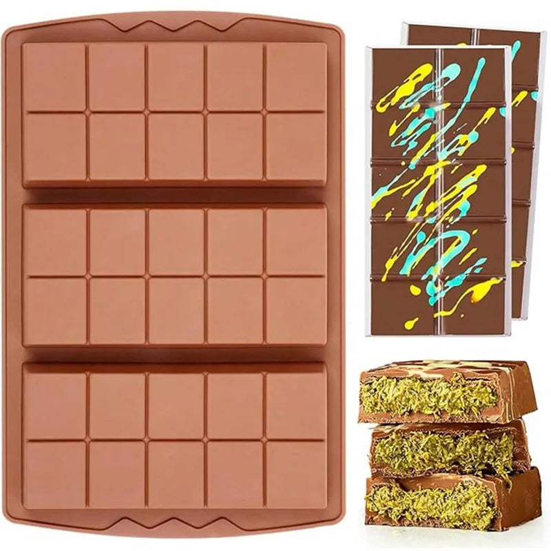 Molde de barra de chocolate 3 em 1