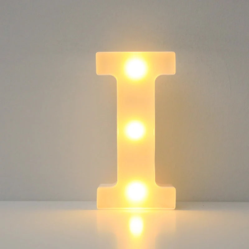 Letras e Números de LED (16cm) – Luminária Decorativa