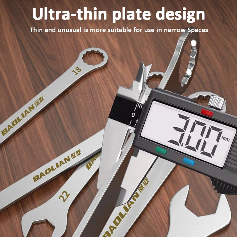 Chave de extremidade aberta ultrafina 5-32mm chaves de catraca universais chave de dupla finalidade