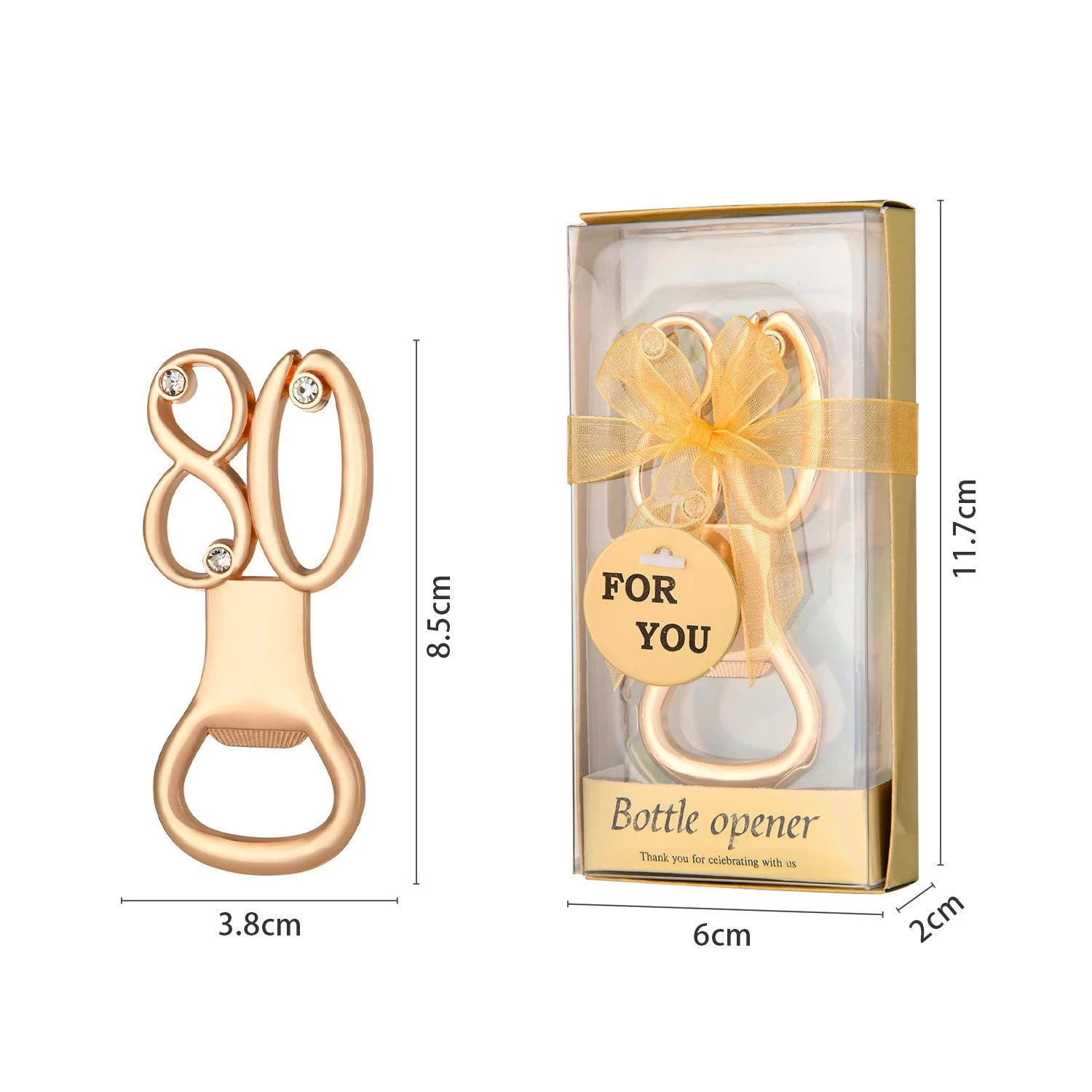 Abridor de Garrafas Dourado Comemorativo