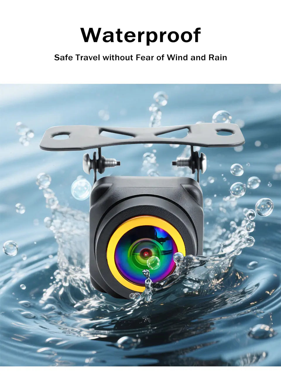 Camera de Ré 4k ahd 1080p trajetória dinâmica inteligente câmera de visão traseira do carro visão noturna de 180 graus com linha de pista de estacionamento