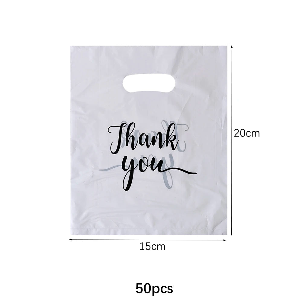 Kit Sacos de Embalagem (10, 50 ou 100 pçs) – Estampa "Thank You"