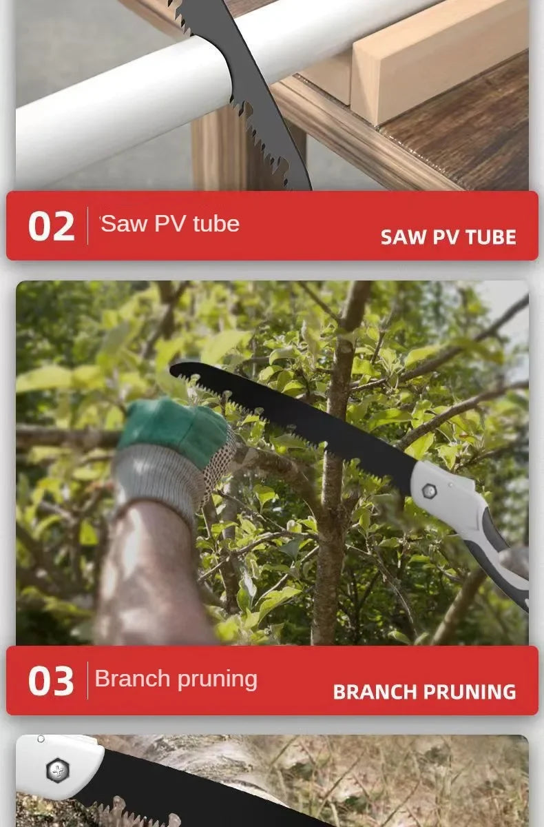 Serra de mão dobrável multifuncional para jardim podador ferramentas jardinagem árvore