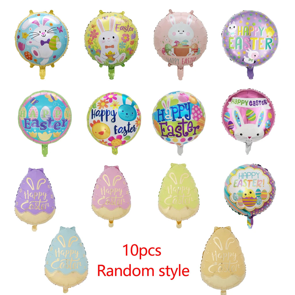 Kit 10 Balões Metalizados Páscoa