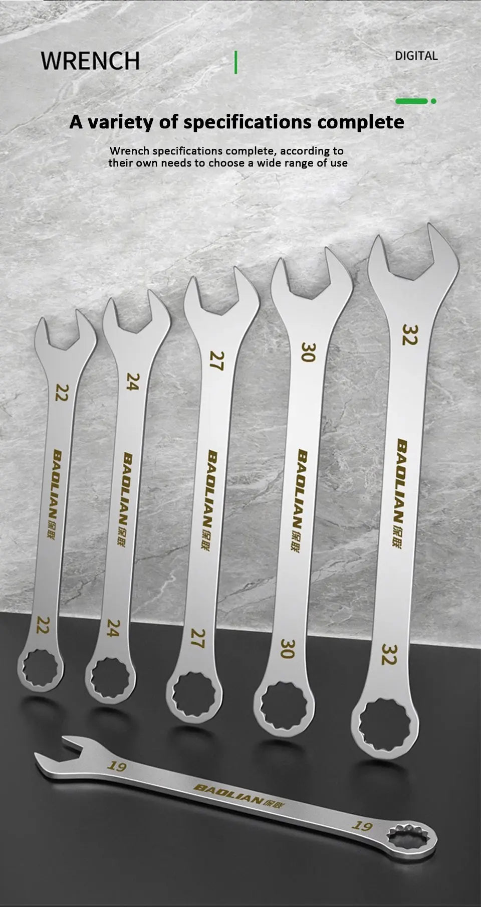 Chave de extremidade aberta ultrafina 5-32mm chaves de catraca universais chave de dupla finalidade