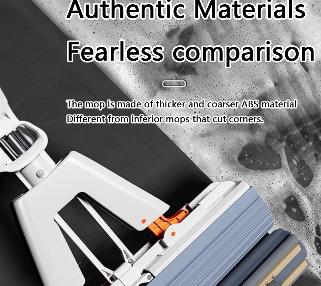 Esfregão mop de borracha com drenagem automática espremida mágico, auto-limpeza, esponja reutilizável