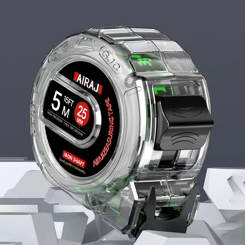 Fita métrica fluorescente medida precisão escala espessada  e resistente ao desgaste ferramenta de medição multiuso